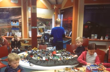 Children lego workshop inside The Sand Bothy